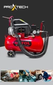 En Çok Tercih Edilen 2HP 50 Litre 8Bar Hava Kompresörü Boya Tabancası ,15Mt Spiral Hortum Boya Set - 2
