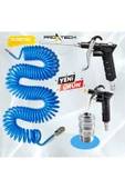PROXTECH Kompresör Spiral Hava Hortumu 8 mm 15 mt Hava Jakı  Hava Tabancası Recor 3 PCS Seti - 2