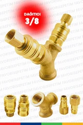 Yüksek Kalite Havalı Kompresörler için 2'li Dağıtıcı ve Hava Giriş Rekorları 3/8'' thumbnail 3