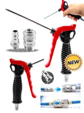 Yeni Nesil Yüksek Kalite Kompresör Hava Üfleme Detay Tabancası Pnömatik jak Set Hediye thumbnail 1