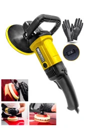 Premium 6 Kademeli Devirli  Sünger Setli Zımpara Pasta Cila  Büyük Polisaj Makinesi  Ful Takım thumbnail 4