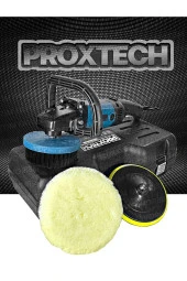 PROXTECH Pro Speed Yeni Nesil 6 Kademe Devir Ayarlı Koltuk Yıkama Zımpara Pasta Cila Polisaj Makinesi Ful Pak thumbnail 4