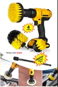 PROXTECH Combo Profesyonel Temizlik 18Parça Pasta Cila Polisaj Süngeri Matkapa Uyumlu Fırça Seti Parlatma Kit - 4