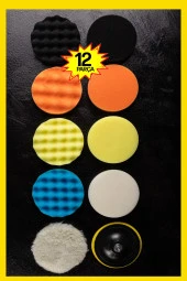 PROXTECH Combo Profesyonel Temizlik 18Parça Pasta Cila Polisaj Süngeri Matkapa Uyumlu Fırça Seti Parlatma Kit thumbnail 2