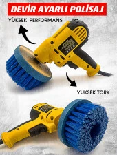 PROXTECH Araç, KoltukYıkama 6Kademe Devir Ayarlı Zımpara Parlatma Pasta Cila Polisaj Makinası + Fırça Hediye thumbnail 2