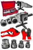 PROXTECH Profesyonel  Çift Residanslı Isı Ayarlı Pprc Plastik Boru Kaynak Makinesi Çantalı Teflon Makaslı Set thumbnail 1