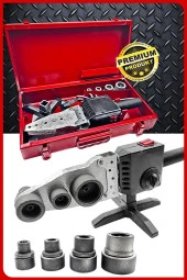 PROXTECH  Yüksek Kalite Çift Residans Ayarlı Pprc Plastik Boru Kaynak Makinesi 3 Metre Teflon Makaslı Set thumbnail 4