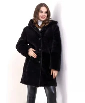 Kadın Reks Kapüşonlu - Kahverengi thumbnail 7