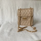 Fatozel Çanta Orta Boy Postacı Zincir Askılı Vizon Renk Çanta FÇ-00051 thumbnail 1