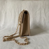 Fatozel Çanta Orta Boy Postacı Zincir Askılı Vizon Renk Çanta FÇ-00051 thumbnail 4