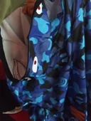 Unisex Pubg Bape x Shark Hoodie - Mavi - 8