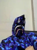 Unisex Pubg Bape x Shark Hoodie - Mavi - 2