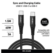 Minix Mx-2C60W Usb-C To Usb-C 150Cm Siyah Kablo - 1