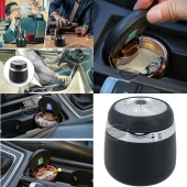 Üniversal 7 Renkli Işıklı Porselen Yanmaz Koku Geçirmez Lüx Oto Küllük Dumansız Kapaklı Spor Araç İçi Küllük Araba Küllüğü Gümüş thumbnail 1