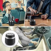 Üniversal 7 Renkli Işıklı Porselen Yanmaz Koku Geçirmez Lüx Oto Küllük Dumansız Kapaklı Spor Araç İçi Küllük Araba Küllüğü Gümüş thumbnail 4