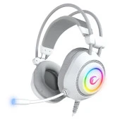 Rampage RM-K19 RAGING PLUS Beyaz USB 7.1 Surround RGB Ledli Gaming Oyuncu Mikrofonlu Kulaklık - 1