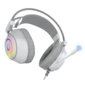 Rampage RM-K19 RAGING PLUS Beyaz USB 7.1 Surround RGB Ledli Gaming Oyuncu Mikrofonlu Kulaklık - 4