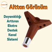 Elista Mobilya Ayağı Sehpa Tv Ünitesi Ayakları Yükseltici 15 Cm Ceviz Krom 4 Adet - 4