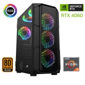 Xaser Xsr441 Ryzen 5 5600 16GB Ram 512GB M.2 NVMe SSD 8GB RTX4060 Ekran Kartı Oyun Bilgisayarı thumbnail 1