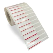 72x10 mm Kırmızı Çizgili Kuyumcu Etiketi - 1