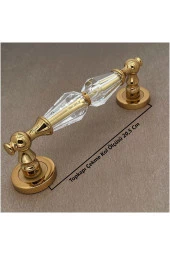 Topkapı Kristal Cam Albirifin Çekme Kapı Kolu Sürgülü Kapı Çekme Kolu 1 Takım thumbnail 2