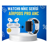 İkili Set Watch Watch9  Serisi 45mm Çift Kordon+Air Pro ANC Premium - 1
