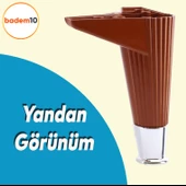 Elista Mobilya Ayağı Sehpa Tv Ünitesi Ayakları Yükseltici 15 Cm Ceviz Krom 8 Adet - 3