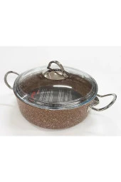 Remetta Granit Silver 22 Tekli Karnıyarık Tencere-Kahverengi - 1