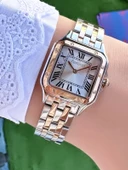 Ferrucci Vintage Kare Minimal Kadın Kol Saati  Gümüş Turuncu - 4