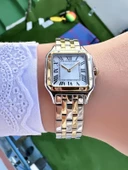 Ferrucci Vintage Kare Minimal Kadın Kol Saati  Gümüş Altın - 2