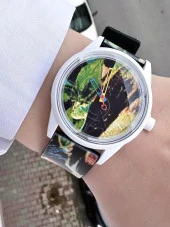 Q&Q Unisex Su Geçirmez Plastik Kordon Kol Saati  Beyaz thumbnail 1