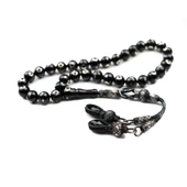 1000 Ayar Gümüş Püsküllü Ayyıldız İşlemeli Gürcistan Oltu Tesbih thumbnail 1