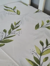 60x120 Bebek-Çocuk Pamuklu Lastikli Çarşaf Yaprak - 2