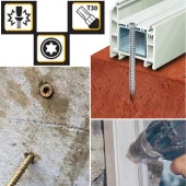 Buldex Vida 7.5x60 mm 50 ADET Sivri Uçlu Dübelsiz Beton Vidası Tork Duvar Vidası Buldeks thumbnail 3