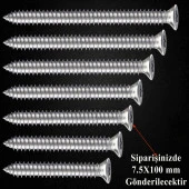 Buldex Vida 7.5x100 mm 50 ADET Sivri Uçlu Dübelsiz Beton Vidası Tork Duvar Vidası Buldeks - 2