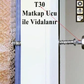 Buldex Vida 7.5x100 mm 50 ADET Sivri Uçlu Dübelsiz Beton Vidası Tork Duvar Vidası Buldeks - 3