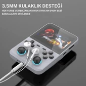 Cosmostech D007 Plus Android Taşınabilir Retro El Atarisi Game Oyun Konsolu HD IPS 3.5 Ekran -10.000+ Oyunlu Gri thumbnail 5