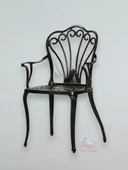 Ferforje Görünümlü Plastik İstanbul Tek Sandalye, Bahçe, Balkon Ve Dış Mekanda Kullanılabilir Sandalye - 1
