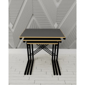 Eportatif 3 lü Zigon Sehpa Metal Sehpa Atlantik Füme 1365 - 1