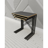 Eportatif 3 lü Zigon Sehpa Metal Sehpa Atlantik Füme 1365 - 2