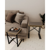 Eportatif 3 lü Zigon Sehpa Metal Sehpa Atlantik Füme 1365 - 4