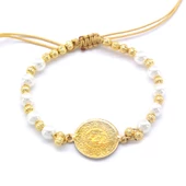 Altın Kaplama Zincir- Hallow Bileklik BLK- 982 thumbnail 1