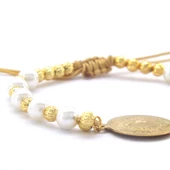 Altın Kaplama Zincir- Hallow Bileklik BLK- 982 thumbnail 4