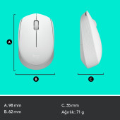 Logıtech M171 Kablosuz Mouse-Beyaz 910-006867 - 4