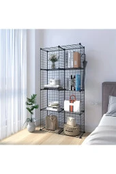 8 Bölmeli Tel Küp Çok Amaçlı Organizer Raf Beyaz 33cm Mutfak, Oyuncak, Kiler, Depolama Rafı - 1