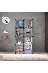 8 Bölmeli Tel Küp Çok Amaçlı Organizer Raf Beyaz 33cm Mutfak, Oyuncak, Kiler, Depolama Rafı - 5