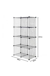 8 Bölmeli Tel Küp Çok Amaçlı Organizer Raf Beyaz 33cm Mutfak, Oyuncak, Kiler, Depolama Rafı - 6