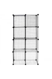 8 Bölmeli Tel Küp Çok Amaçlı Organizer Raf Beyaz 33cm Mutfak, Oyuncak, Kiler, Depolama Rafı - 7