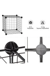 8 Bölmeli Tel Küp Çok Amaçlı Organizer Raf Beyaz 33cm Mutfak, Oyuncak, Kiler, Depolama Rafı - 8