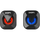 Snopy SN-83U Led Işıklı 2 Watt x2 Siyah Usb 2.0 Rgb Işıklı Gaming 1+1 Mini Speaker Hoparlör Pc Bilgisayar Yanı Hoparlör - 4